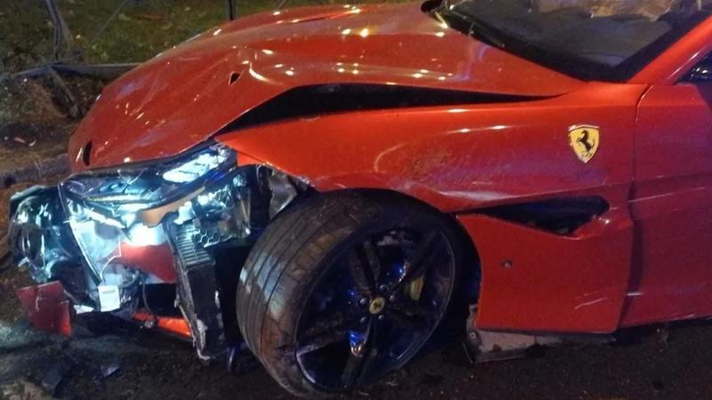 τροχαίο ατύχημα Ferrari ποδοσφαιριστή