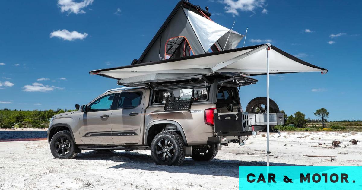 The new Volkswagen Amarok has been transformed into a camper The new Volkswagen Amarok has been transformed into a camper