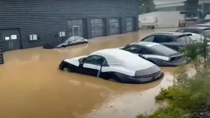 Porsche Γερμανία πλημμύρες 2021 
