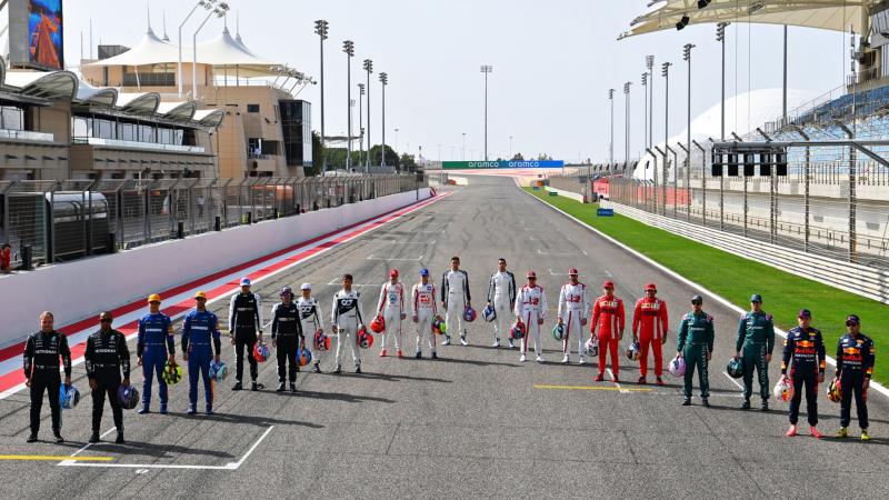 F1 Drivers line up