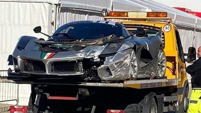 Ferrari FXX K Evo crash