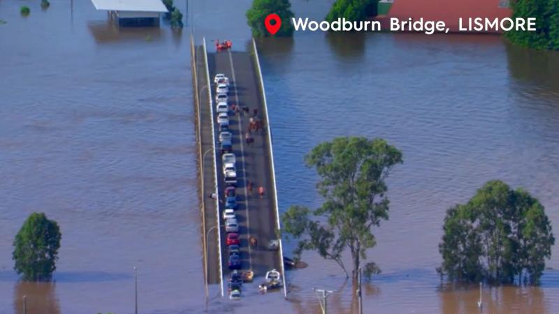 Πλημμυρισμένη γέφυρα Αυστραλία 2022