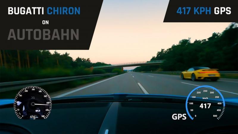 Bugatti Chiron on Autobahn 1