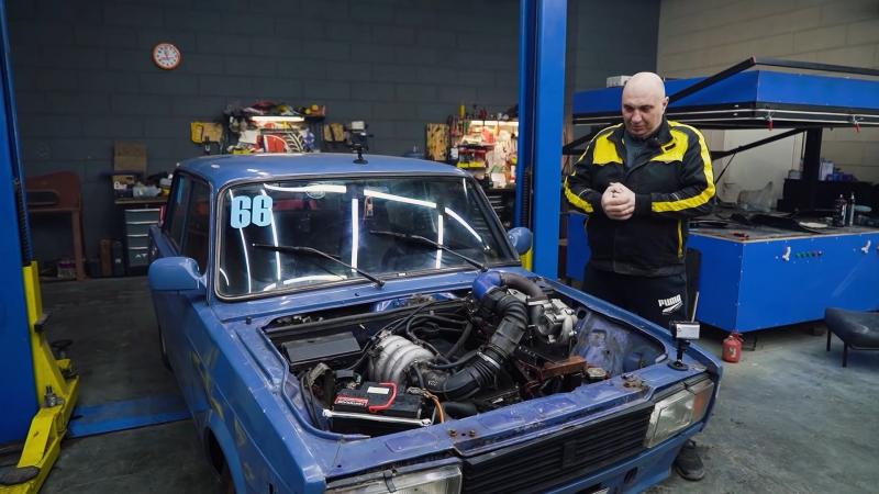 Turbocharging a Lada with a starter motor 1
