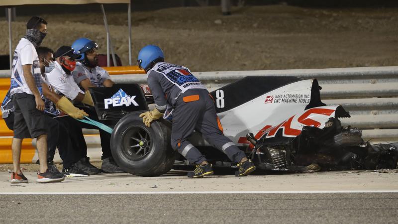 Romain Grosjean Crash Bahrain 2020