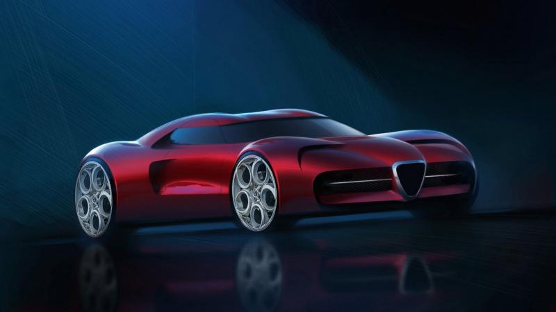 Alfa Romeo supercar render