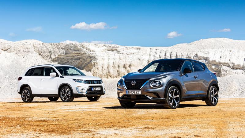 Nissan Juke Hybrid vs Suzuki Vitara Hybrid 1