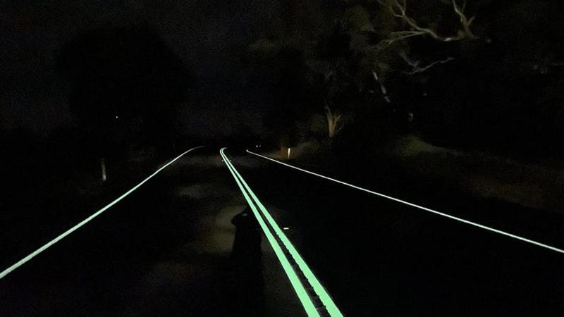 Glowing road
