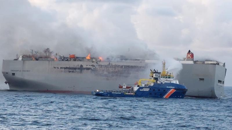 φωτιά σε πλοίο Ολλανδία