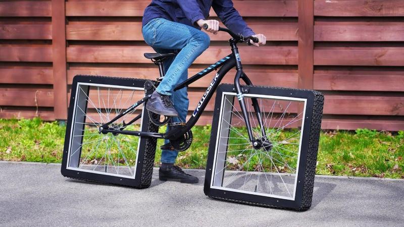 Ποδήλατο με τετράγωνους τροχούς 