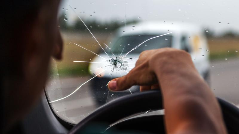 Broken windshield 4