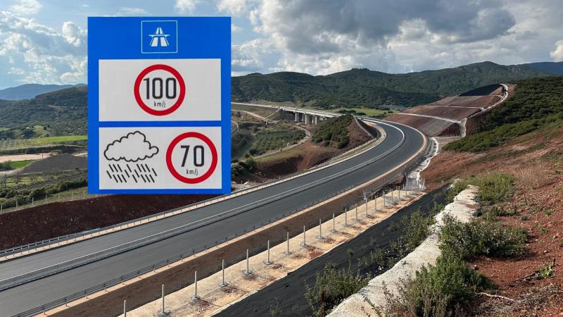 ε65 πινακίδα οδικής σήμανσης για βροχή