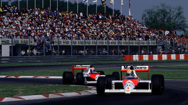 Senna Prost Imola 1989
