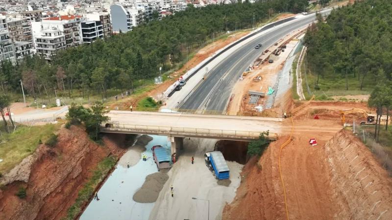 κατεδάφιση γέφυρας στη Θεσσαλονίκη
