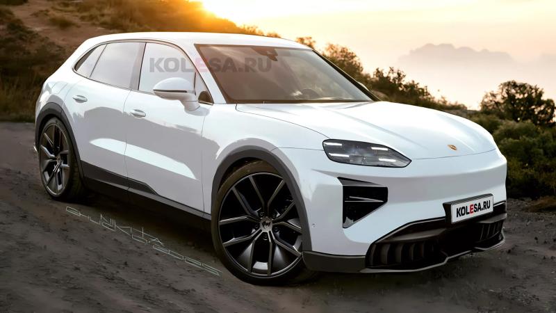 Porsche Cayenne EV render