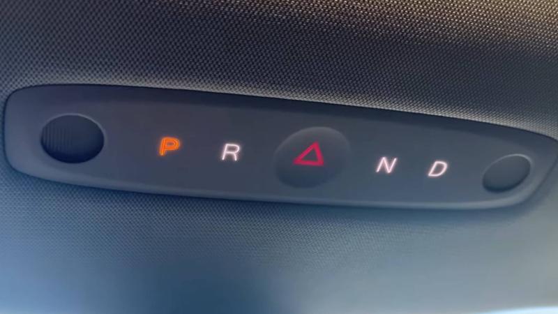 Tesla Model Y gear shifter ceiling 1