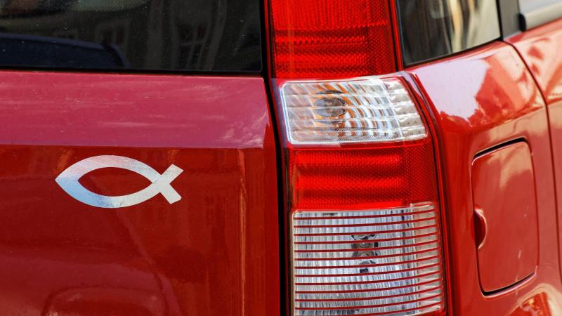 ichthys symbol on car