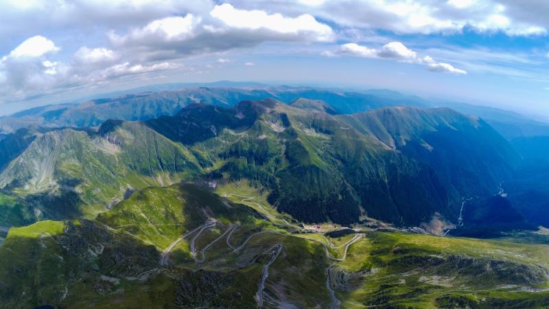 carpathian mountains road view