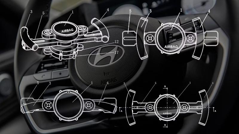 Hyundai steering wheel patent