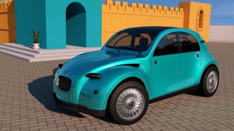 Citroen 2CV render