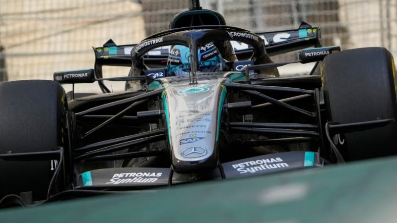 Russell pole position GP Azerbaijan 2026 Baku