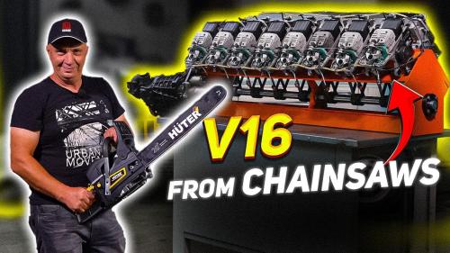 16 chainsaws into an engine 2