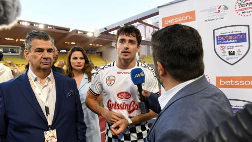 Ο Κωνσταντίνος Μαστοράκης και ο Charles Leclerc σε συνέντευξή του στον ΑΝΤ1