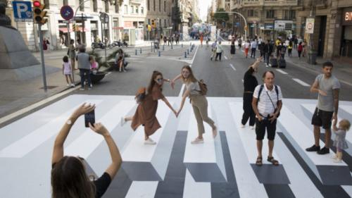 Τρισδιάστατη διάβαση πεζών στη Βαρκελώνη