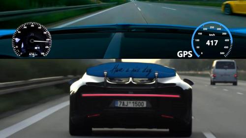 Bugatti Chiron on Autobahn 3