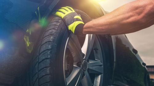 Car tire rotation 5