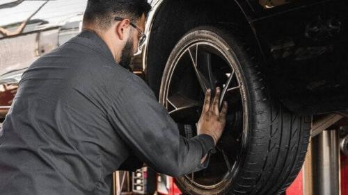 Car tire rotation 6