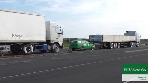Crash Test With Truck Riding Into Car 2
