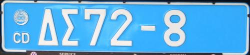 Diplomatic license plate