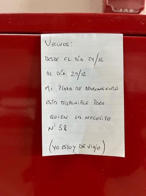 Garage post it