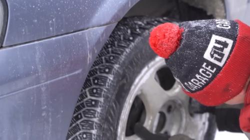 Glue sand over summer tires 8