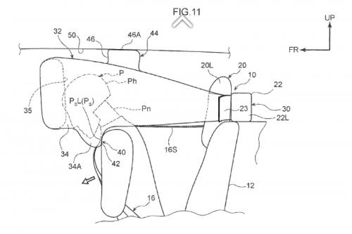 Head airbag patent 5