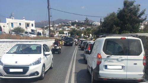 Mykonos traffic jam