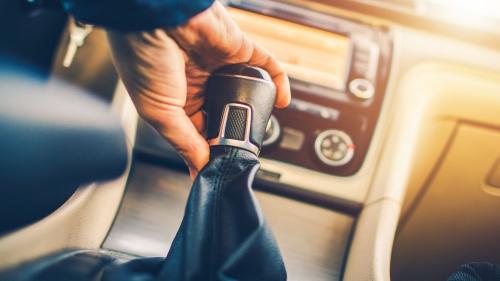 Resting your hand on the gearstick