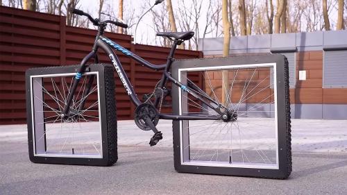Square wheels bike 4