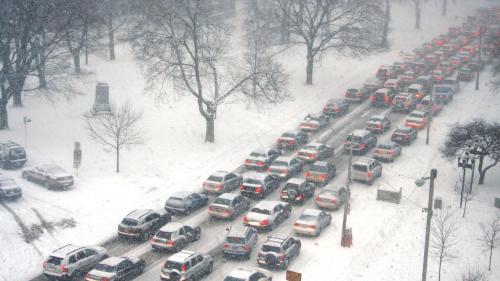 Winter traffic jam 3