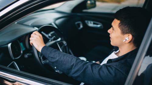 Driver with earbuds