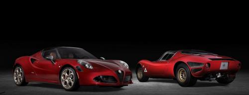 Η Alfa Romeo 4C δίπλα στη θρυλική 33 Stradale