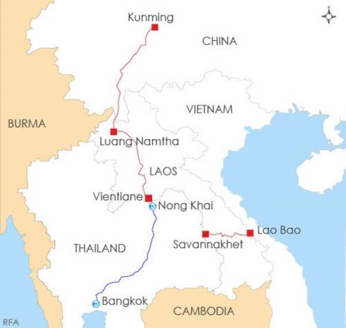 Ταϊλάνδη Κίνα νέος σιδηρόδρομος