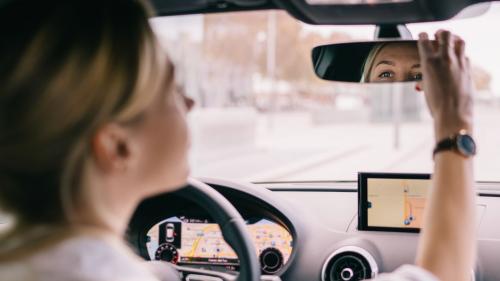 Driver rear view mirror