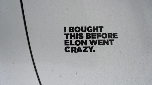 tesla elon musk sticker