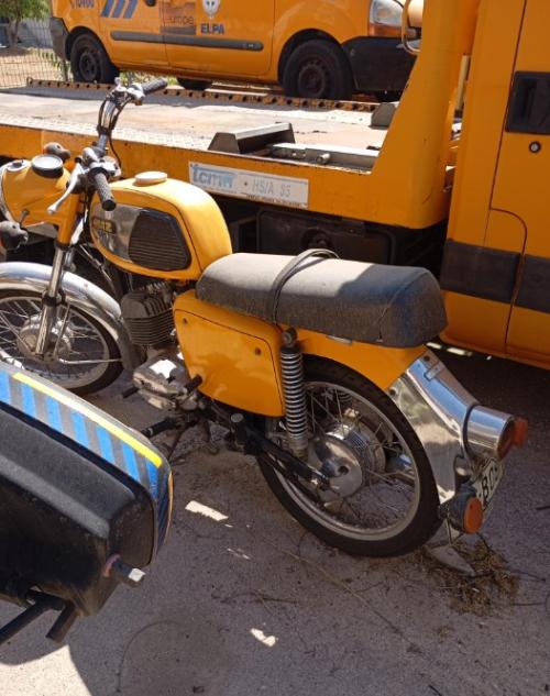 Το δίκυκλο μάρκας MZ που εκποιήθηκε