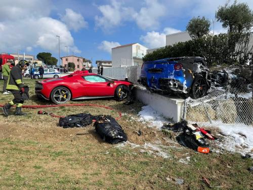 Ferrari crash