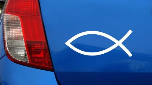 ichthys symbol on car 3