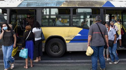 Κορωνοϊός λεωφορεία αθήνα