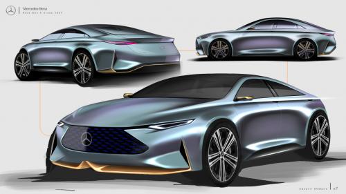 Στα ανεπίσημα ψηφιακά αυτά, ο ιδιώτης Ινδός graphic designer Swapnil Dhakat δείχνει πώς φαντάζεται τη νέα γενιά της C-Class - η οποία αναμένεται περί το 2027.